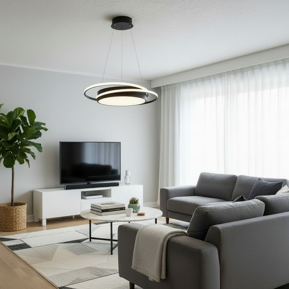 modern salon aydınlatması