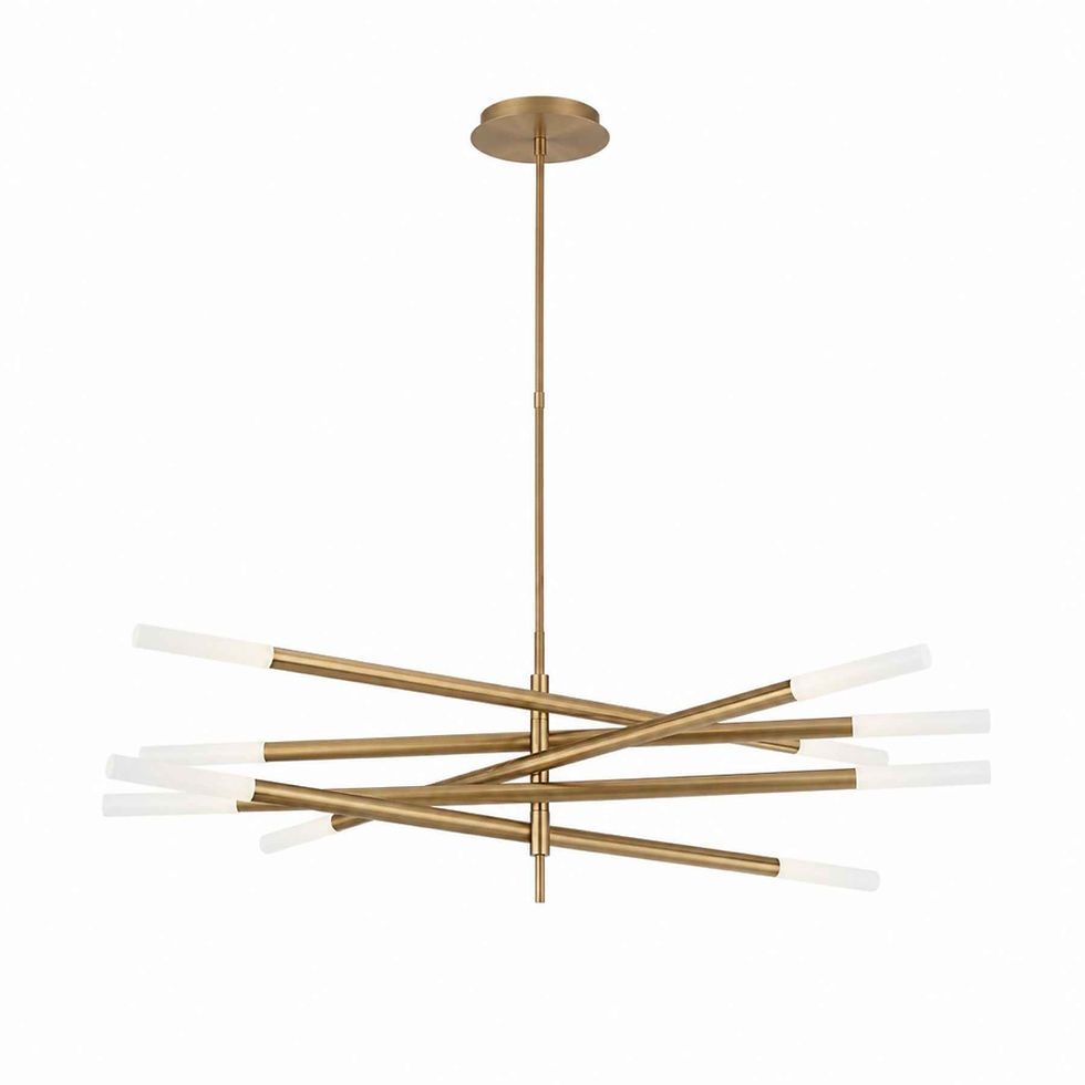 Voxlamp VoxFlux 100 cm pirinç gövdeli, 3000K sıcak ışıklı modern minimalist avize