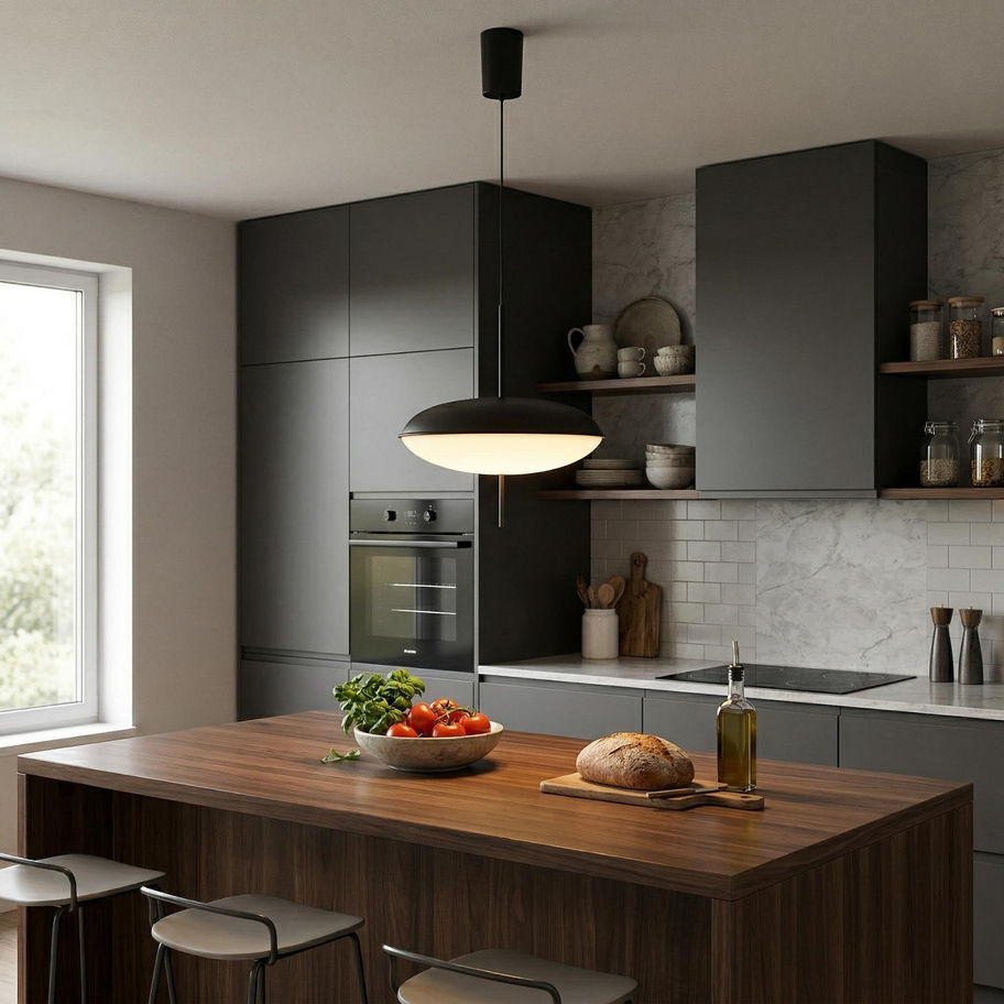 modern salon avizesi organik dalgalı form led aydınlatma