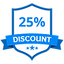 25% Discount Blue 