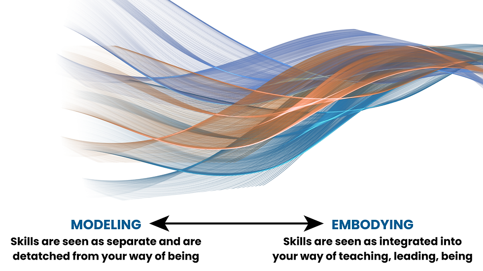 Continuum visual moving from modeling skills into embodying skills like were mentioned in the Educating Mindfully Learncast (podcast).