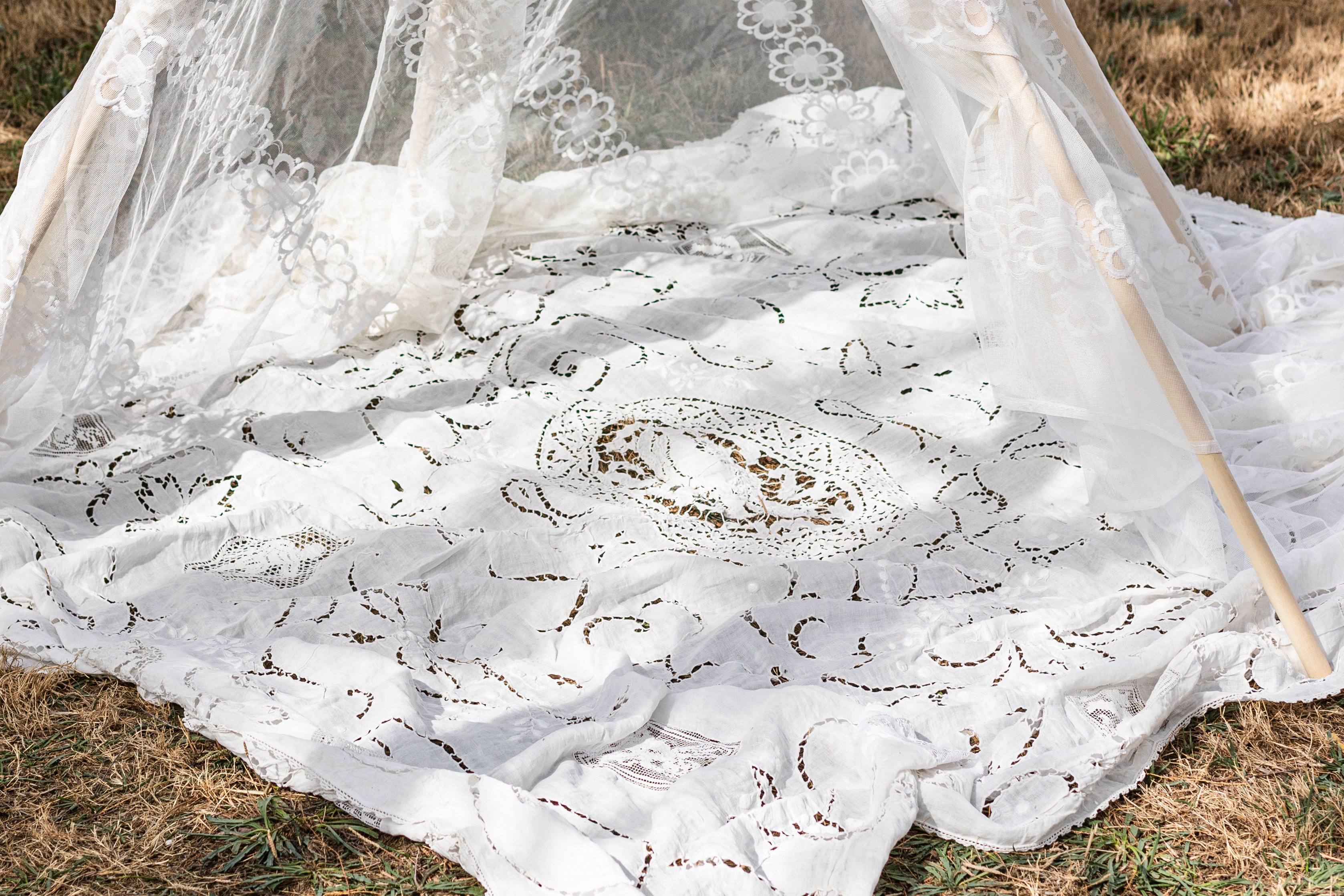 Tapis de coton de dentelle