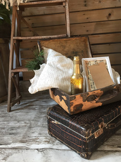 Valise vintage décapée