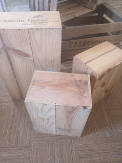 Caisse de vin en pin