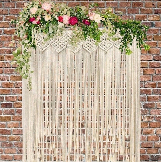 Rideau de macramé