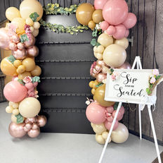 Wedding balloon decor backdrop photo booth champagne wall reception grove city hermitage pennsylvania the bold balloon