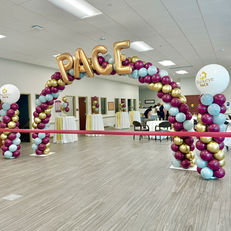 Corporate event balloon decor arch ribbon cutting warren youngstown boardman niles ohio the bold balloon