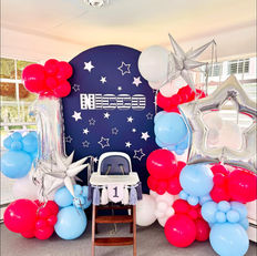 boy birthday red white blue stars balloon decor backdrop arch boardman ohio the bold balloon
