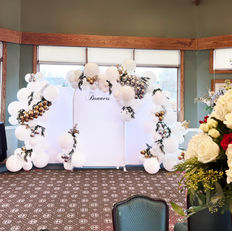 Wedding balloon decor photo booth backdrop reception grove city country club hermitage pennsylvania the bold balloon