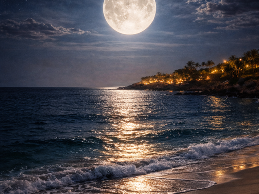 Full Moon on the Beach in Cabo