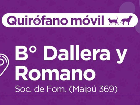 El quirófano móvil del Municipio tendrá como próximo destino los barrios Dallera y Romano 