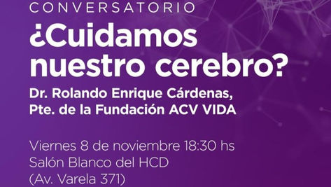 La Secretaría de Salud invita a la comunidad a una charla abierta sobre ACV