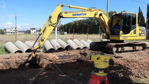 Don Francisco: comenzó la construcción de un nuevo colector pluvial 