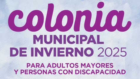 Abrió la inscripción a la Colonia Municipal de Invierno para adultos mayores y personas con discapacidad