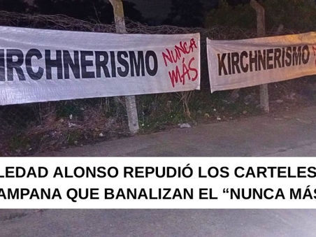 Soledad Alonso repudió los carteles en Campana que banalizan el “Nunca Más”