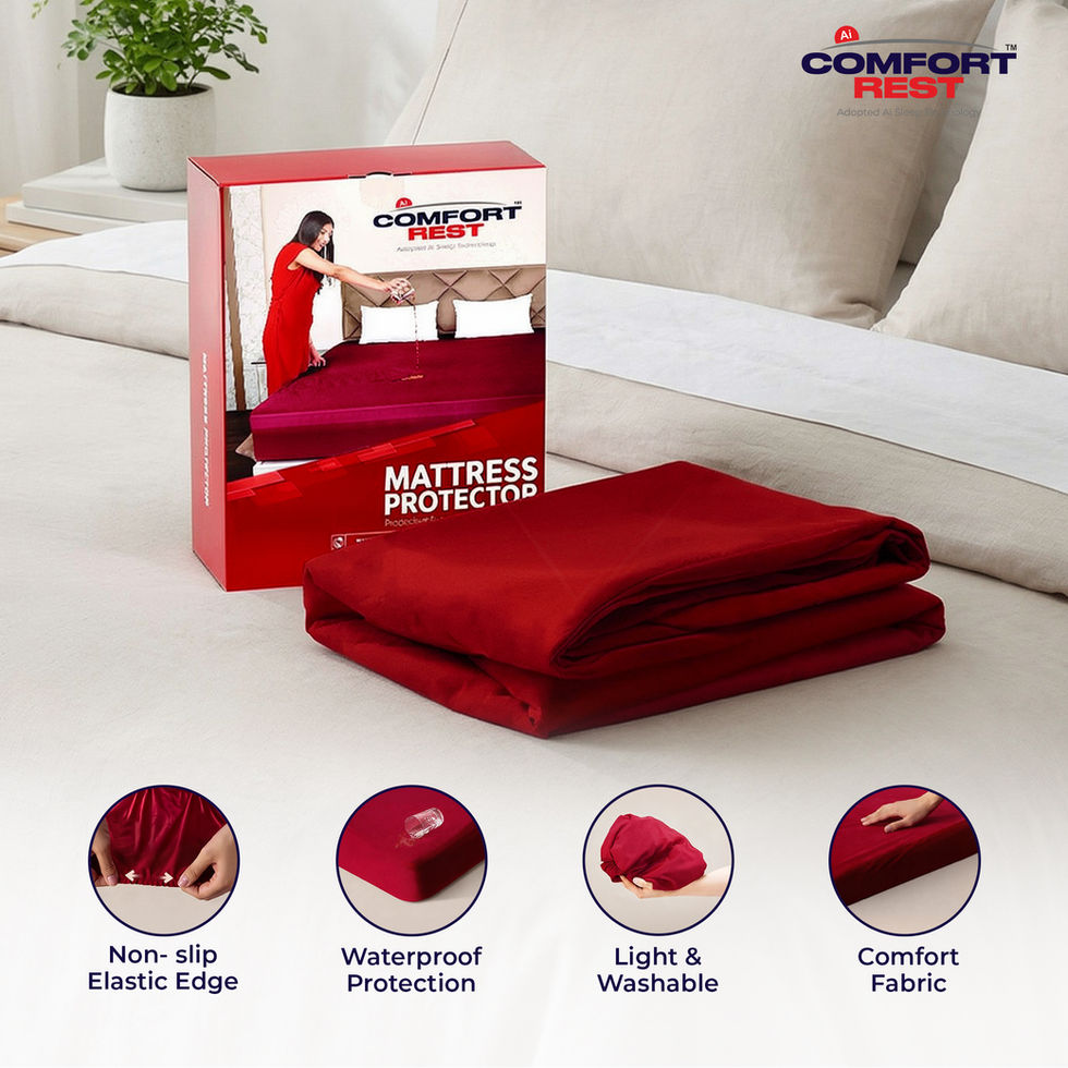 Comfort Rest Mattress Protector, Non-Slip, Waterproof, Light & Washable, Comfort Fabric.