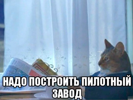 Scientists vs. Engineers
или чертова дюжина «за» строительство пилотного завода