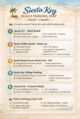 Where to park on Siesta Key