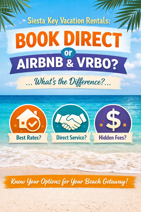 Book Direct or Through Airbnb, VRBO or other OTA sites? Your Siesta Key Vacation Rental Options Explained
