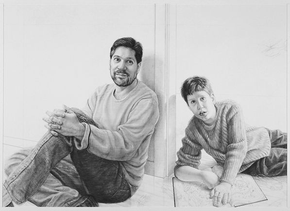 Drawing of Douglas and Nathan Lehrer