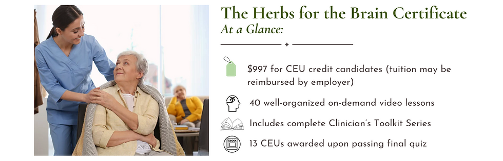 herbal medicine for brain health curriculum