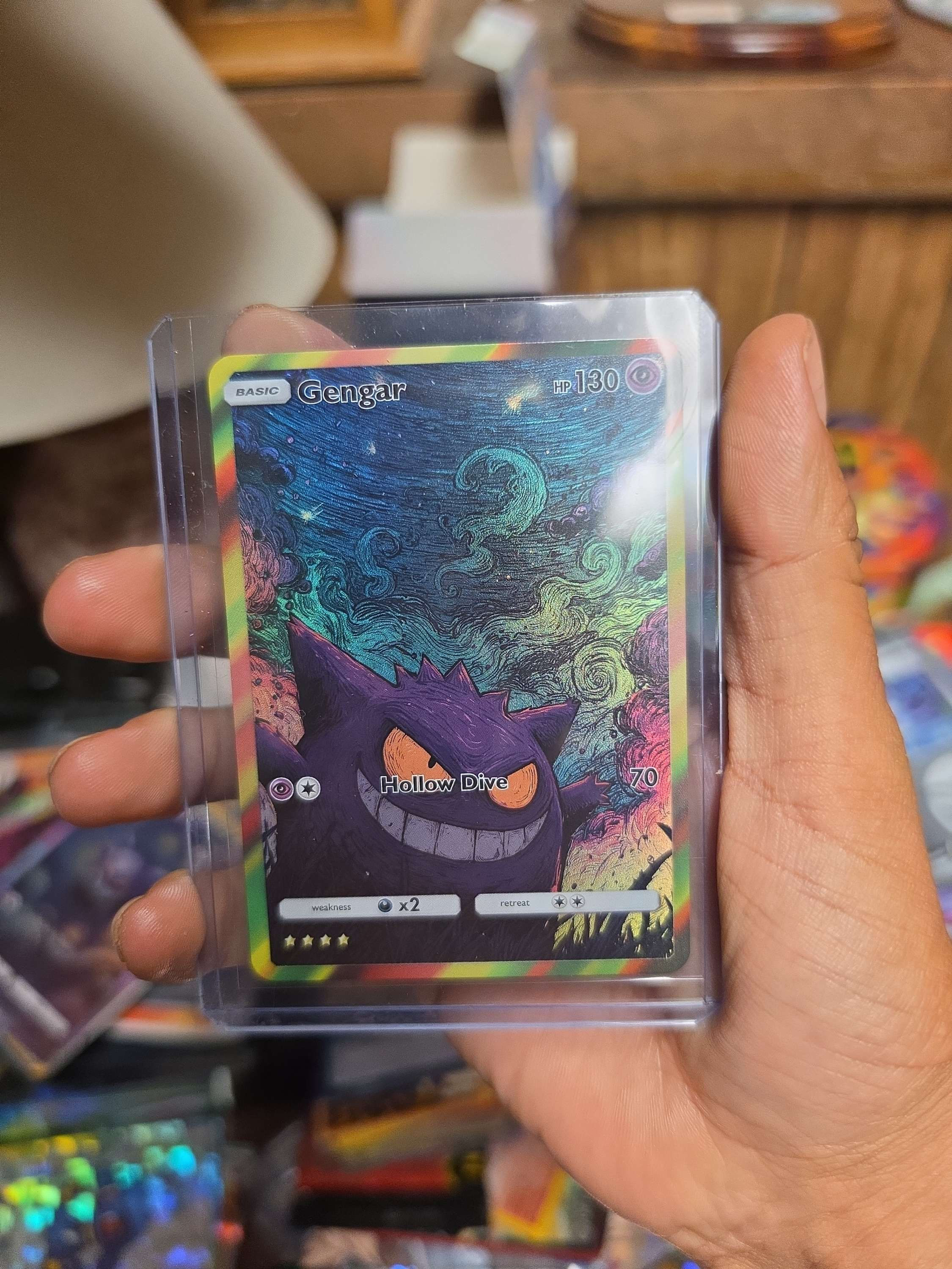 CUSTOM POKEMON CARD - GENGAR FULL ART HOLO - ORICA