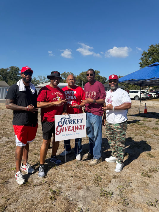 Kappa Alpha Psi Tampa Alumni Chapter supporting the 2025 Thanksgiving Turkey Drive