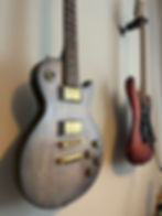 Petrol & black LP, red Strat