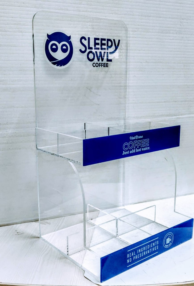 Acrylic Coffee Dispenser for Sleepy Owl Coffee