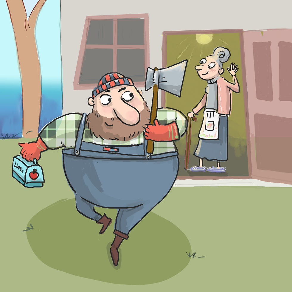 Even lumberjacks have mums