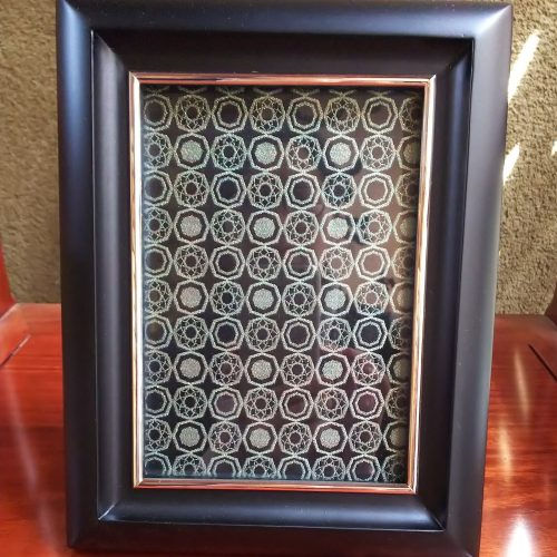 ミニ額 ダイヤモンドパイソン錦 医療の象徴