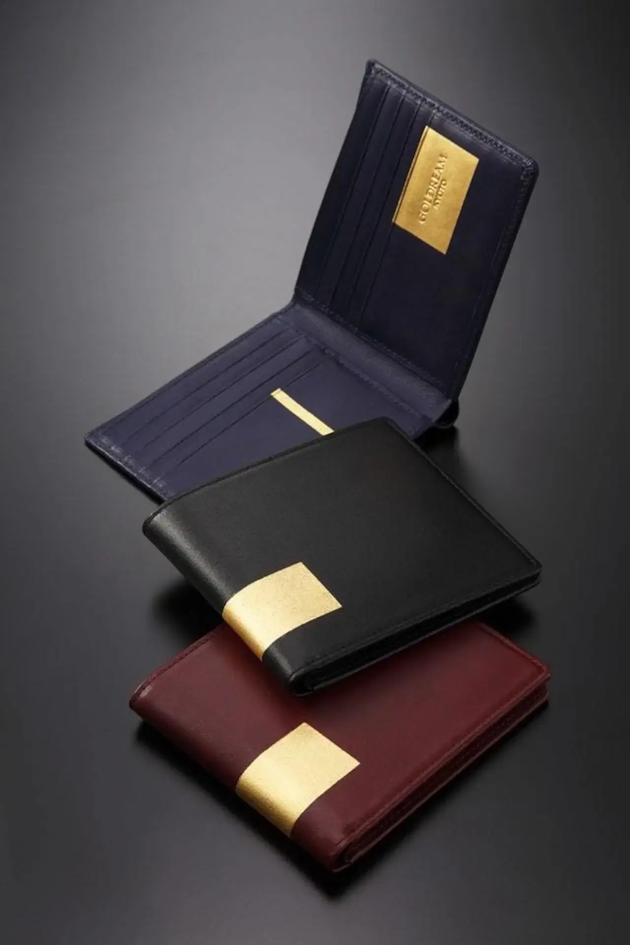 金箔押 二つ折れ財布