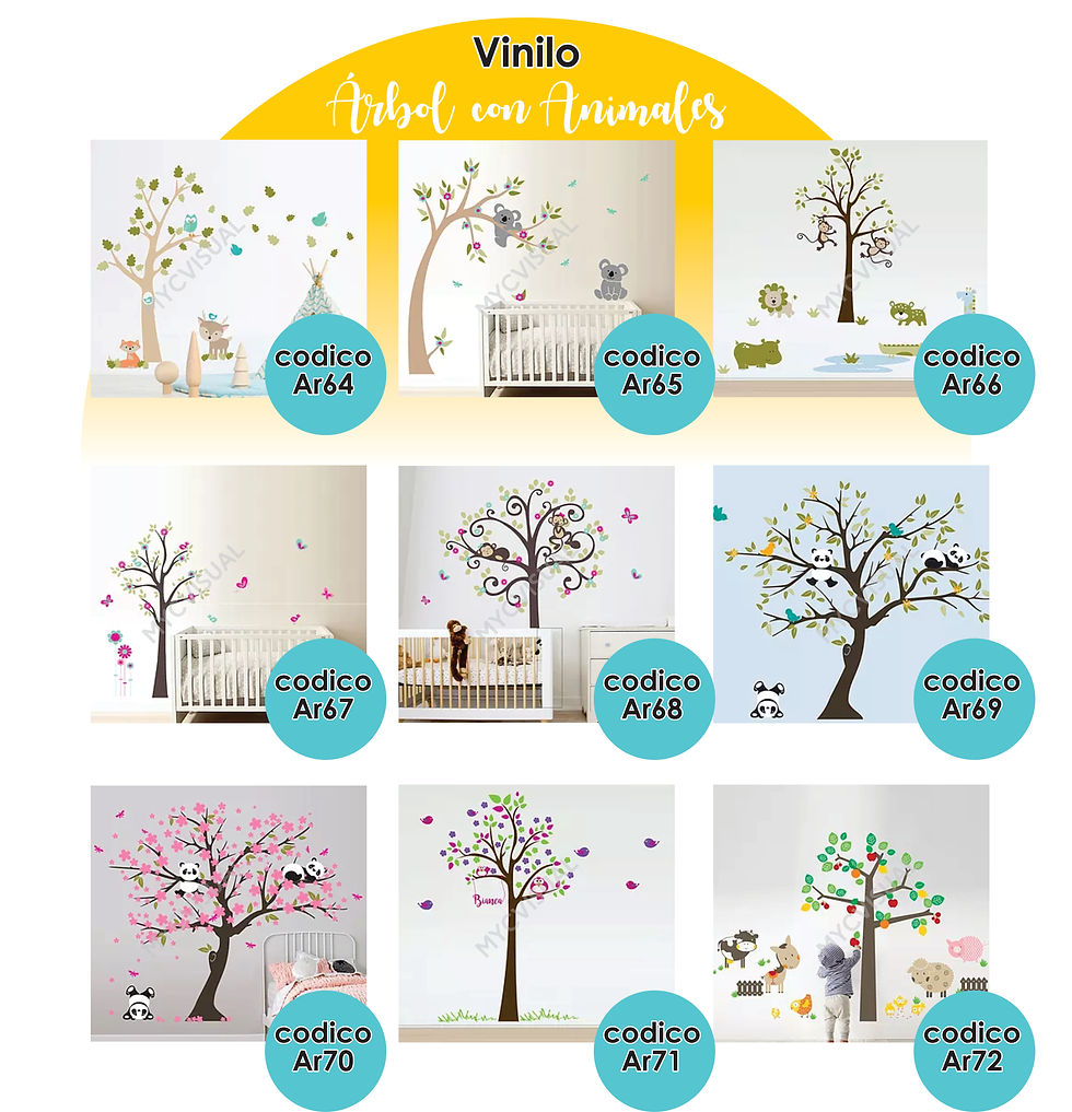 Miniatura: Vinilo Arbol Y Animales Modelos-b 140cm