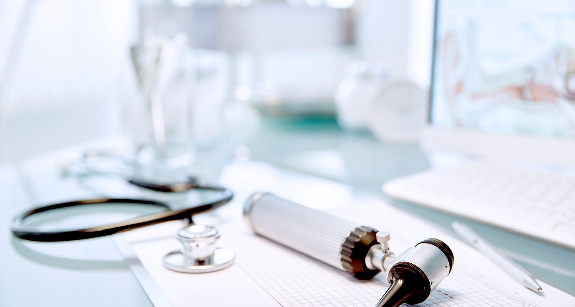 Desk with Stethoscope