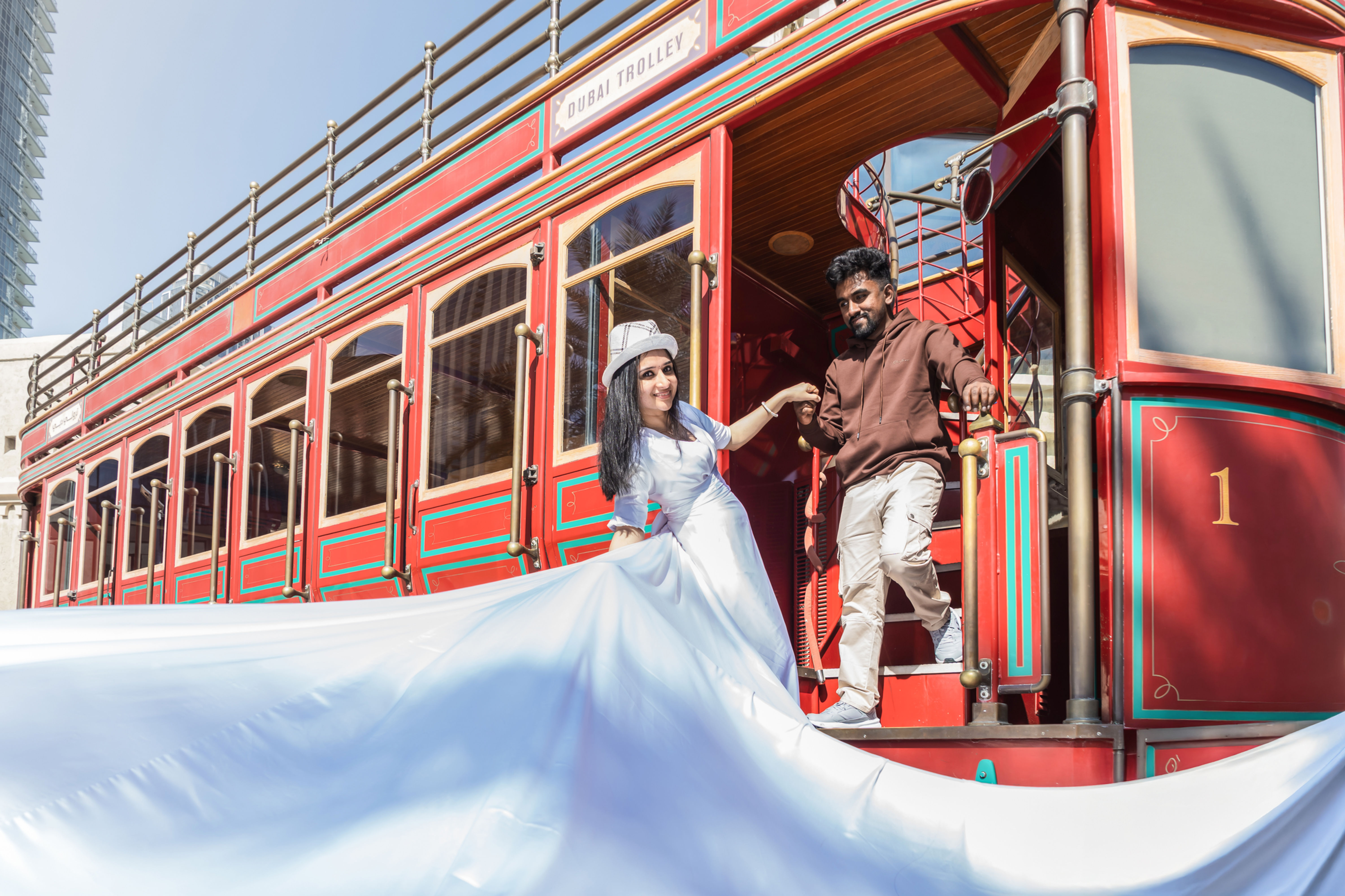 Couple Photoshoot with Flying Dress Wings of Mexico