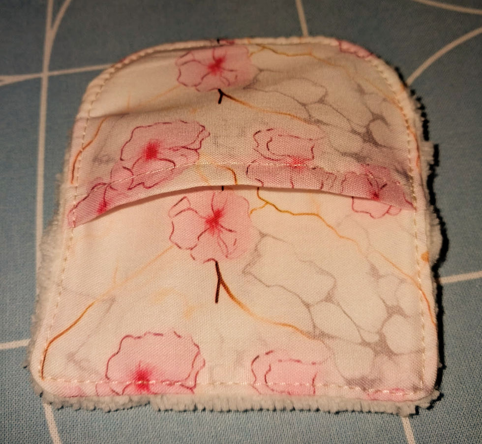 Miniature : Pochon  florale avec 3 lingettes et 2 débarbouillettes