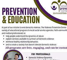 Prevention and Education Flyer