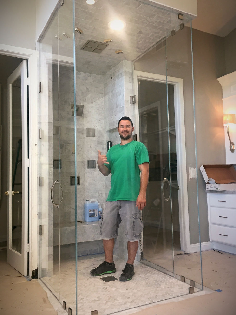 Custom Double Door Steam Shower