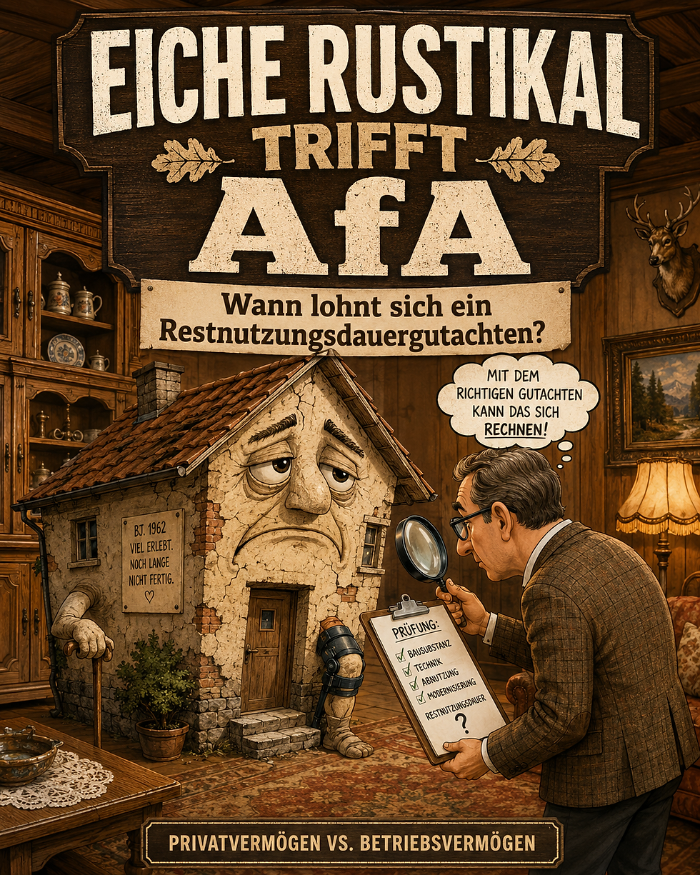 Steuern sparen mit Internetwissen? Heute: Das Restnutzungsdauergutachten
