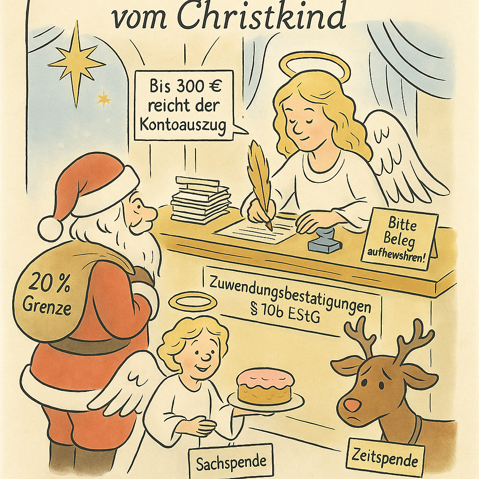 TĂŒr 10 đ â Die Spendenquittung vom Christkind