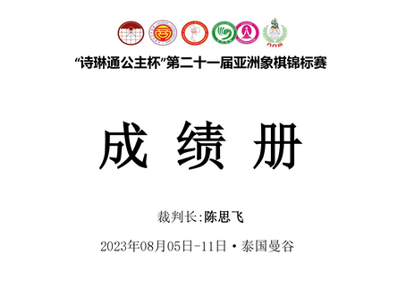 第21届亞洲象棋錦標賽成绩册