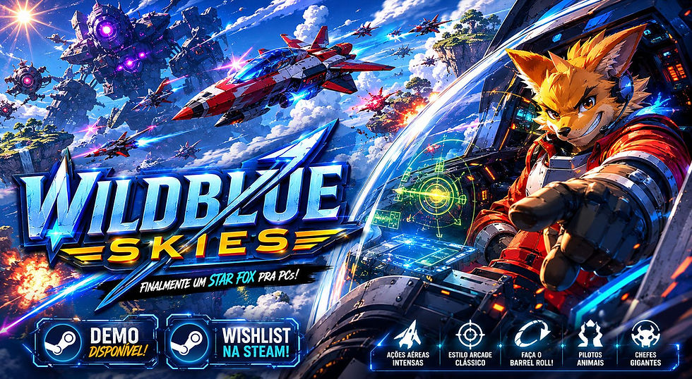 🦊✈️ GRÁTIS - O "STAR FOX" PRA PC Wild Blue Skies 🎮🔥