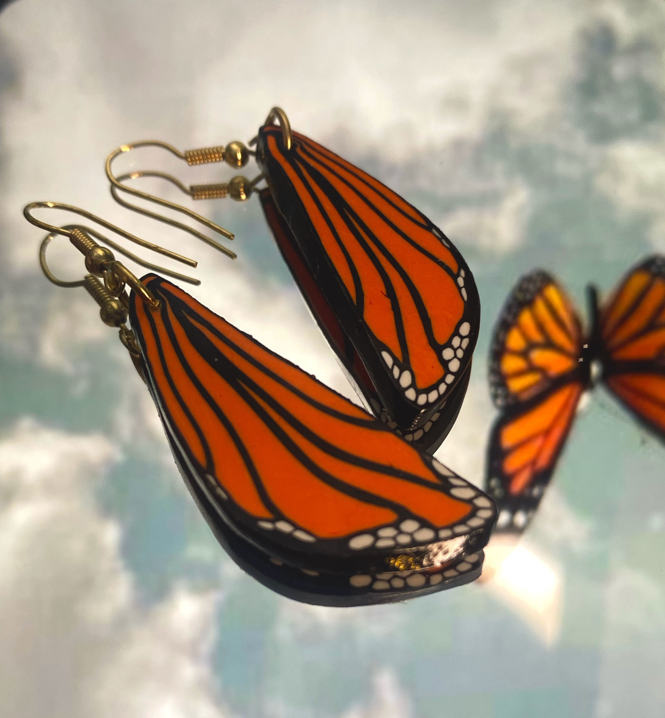 Fluttering Elegance Clay Earrings