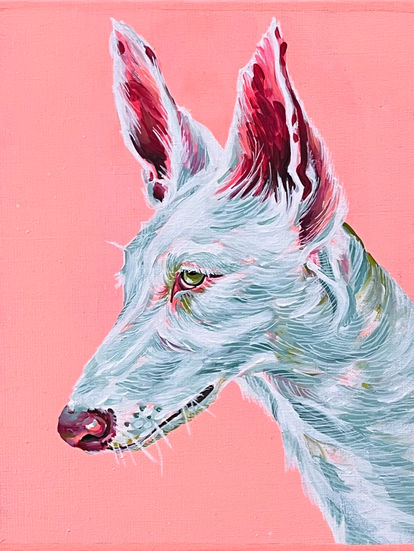 _Grüner Hund _ Perro verde_, 2022, Acrílico sobre lienzo, 30 x 24 cm.jpeg