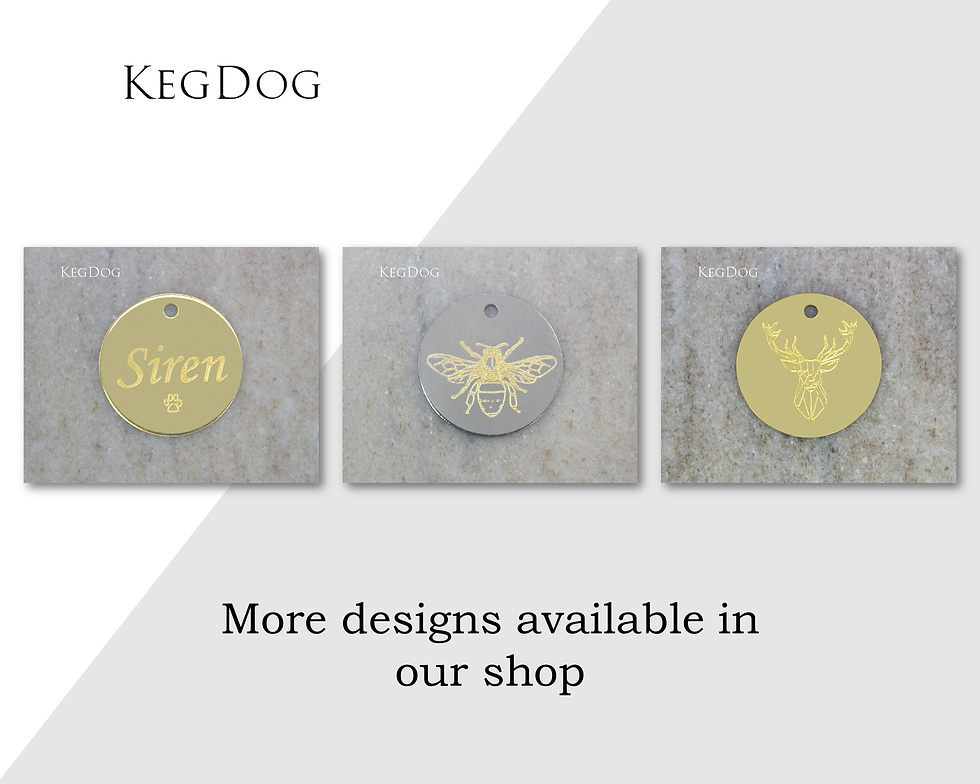 Thumbnail: Array of available tag designs from Kegdog