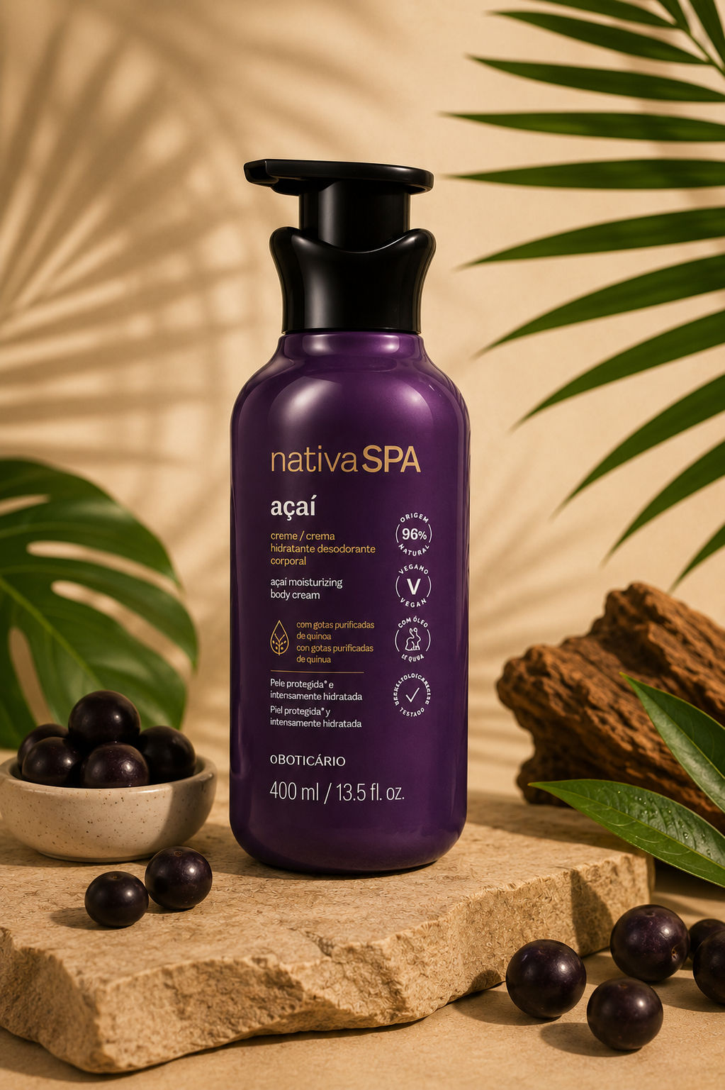 Crema Corporal Nativa Spa Açaí 400ml O Boticário