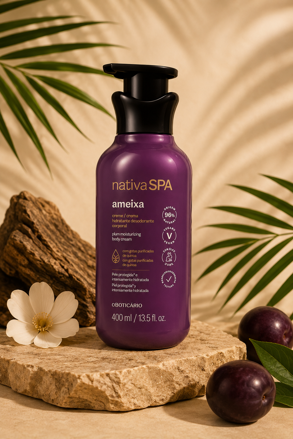 Crema Corporal Nativa Spa Ameixa 400ml | O Boticário