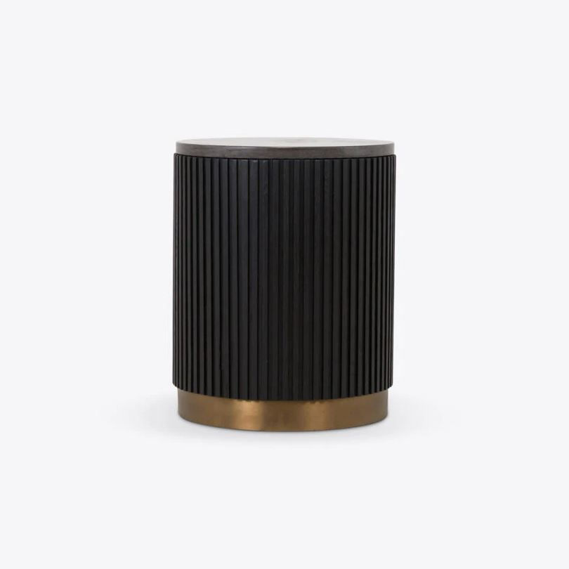 Atticus Ebonised Oak Side Table