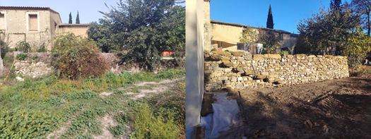 mur de soutènement en pierre sèche 