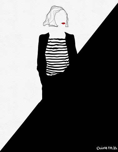 Serie Retratos y siluetas. Elvira Paz